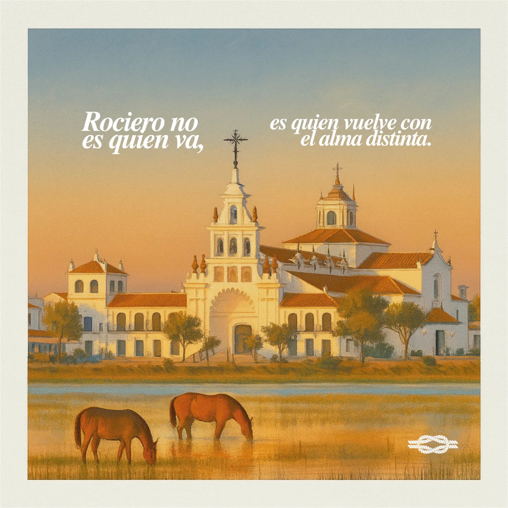 Pañuelo Amanecer Ermita del Rocío detalle tejido | Blackpier