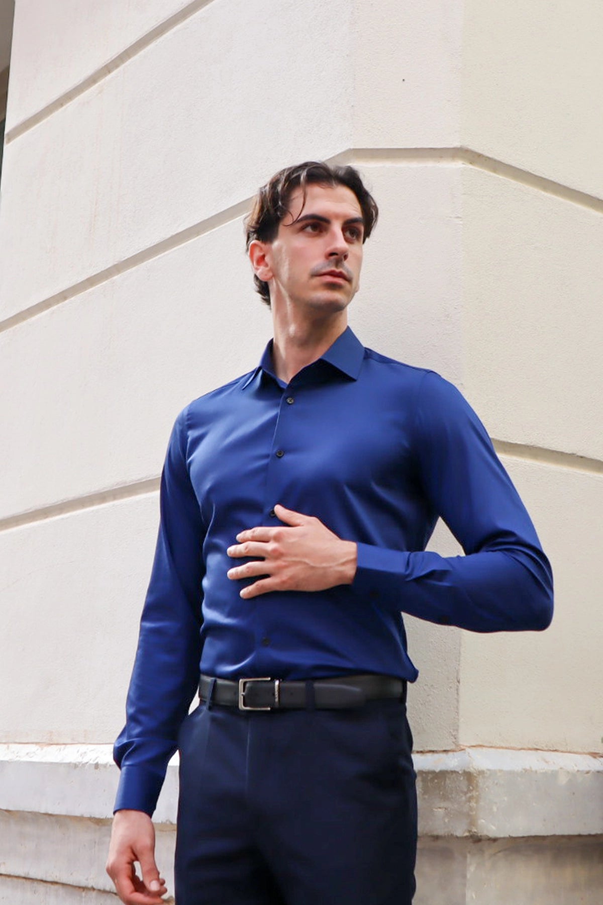 Camisa Premium Bambú - Azul Marino