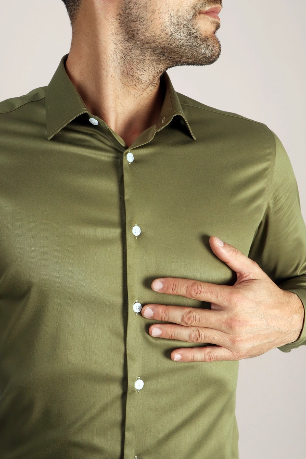 Camisa Premium Bambú - Verde Oliva