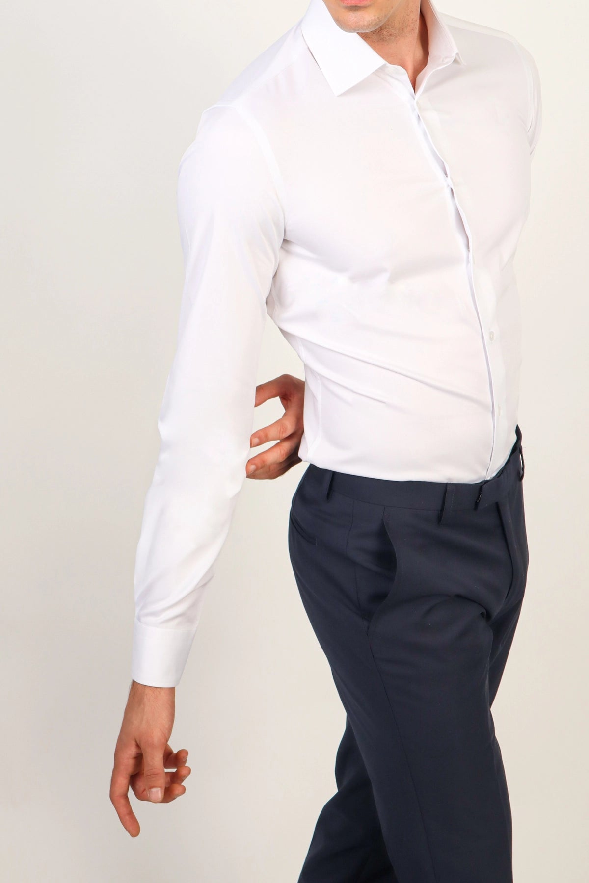 Camisa Blanca Bambú detalle tejido | Blackpier