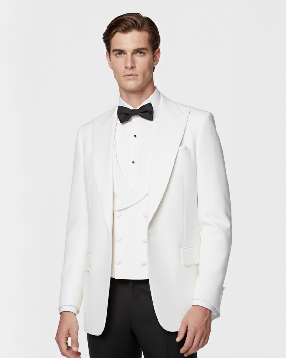 Esmoquin Blanco con pantalon negro