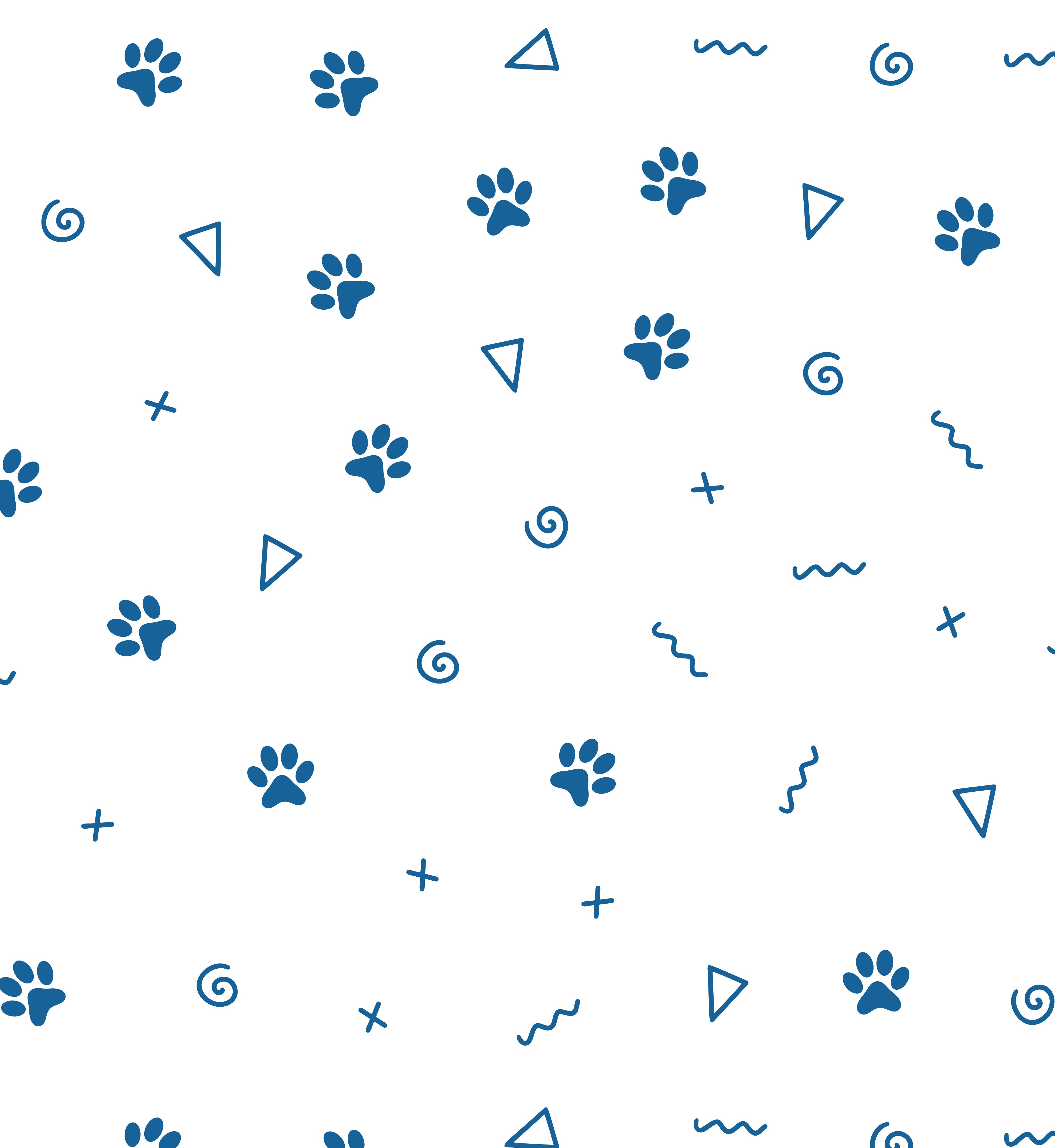 Forro Huellas de Perro — Azul y Blanco