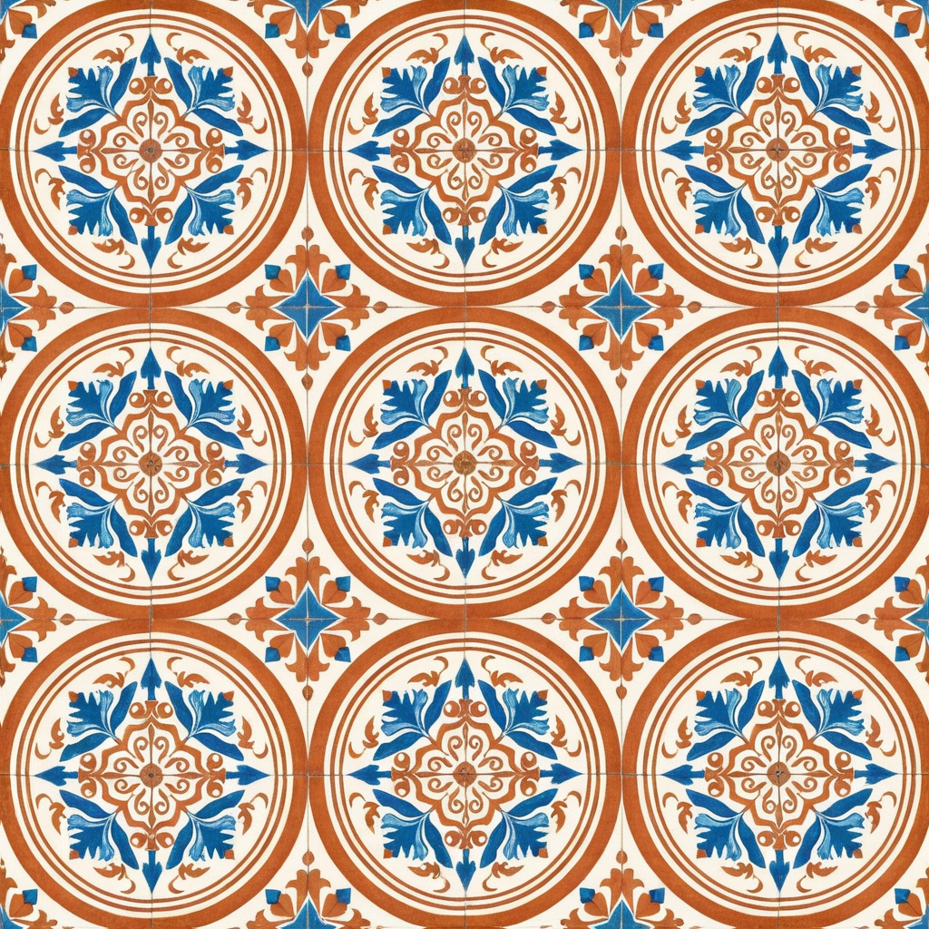 Forro Azulejos Mediterráneos — Mosaico Hidráulico