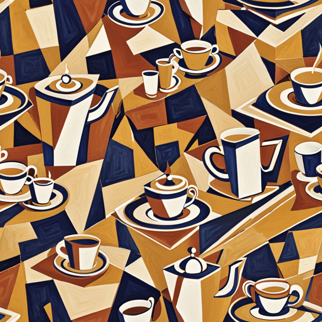 Forro Café Art Déco — Cubista Geométrico