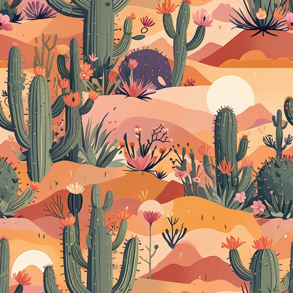 Forro Desierto Cactus — Atardecer Terracota