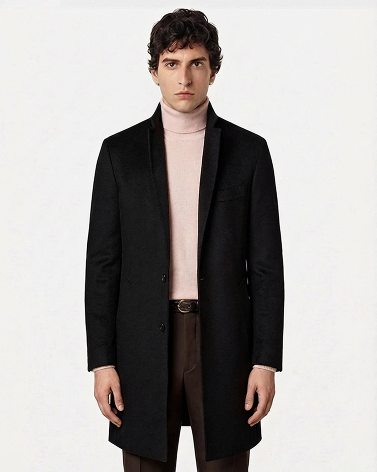 Abrigo Negro Hombre Lana | Sastrería Blackpier