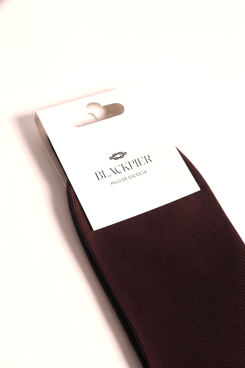Calcetines Granate Hilo de Escocia | Burgundy Essential