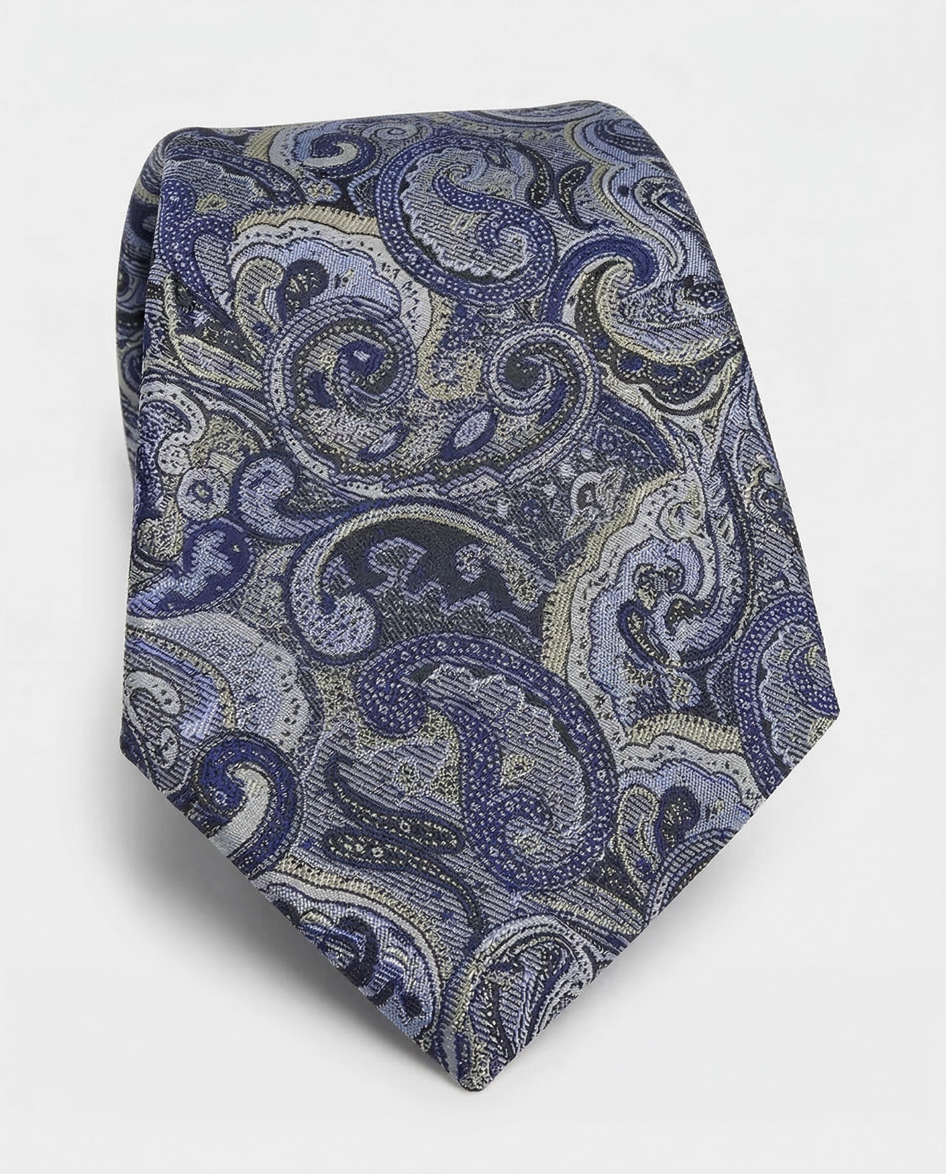 Corbata Azul con Diseño Cachemir