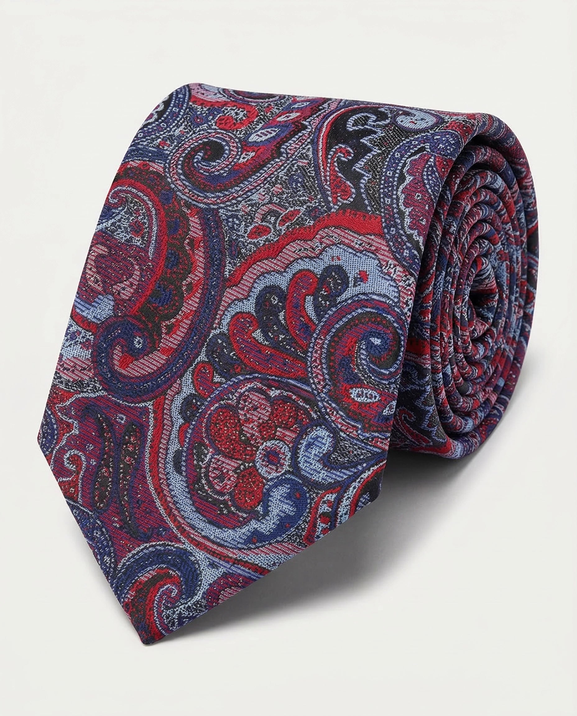 Corbata Granate con Diseño Cachemir