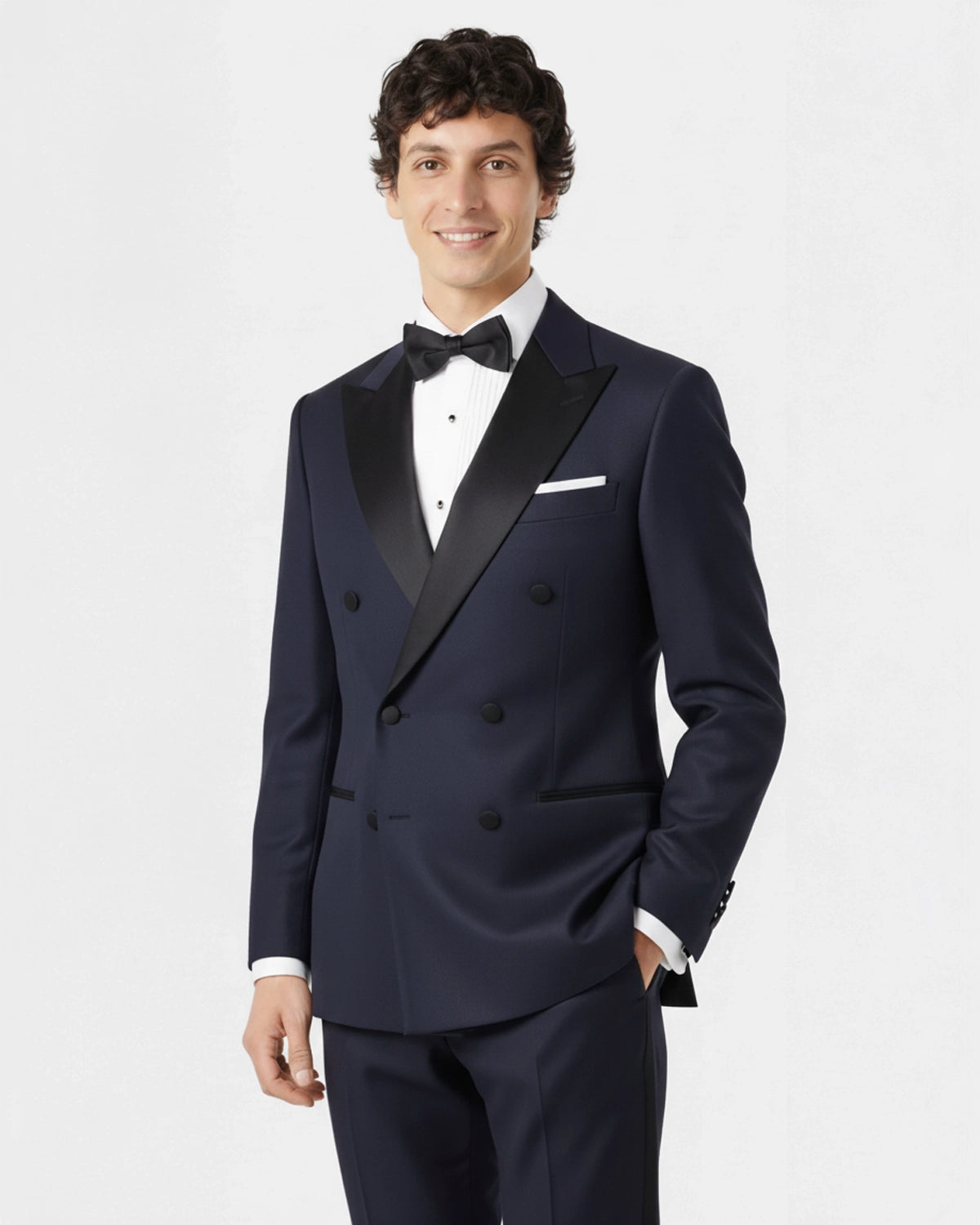 Esmoquin Cruzado Azul Marino