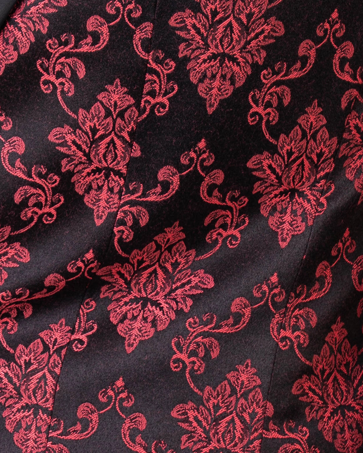 Esmoquin Negro y Rojo Estampado