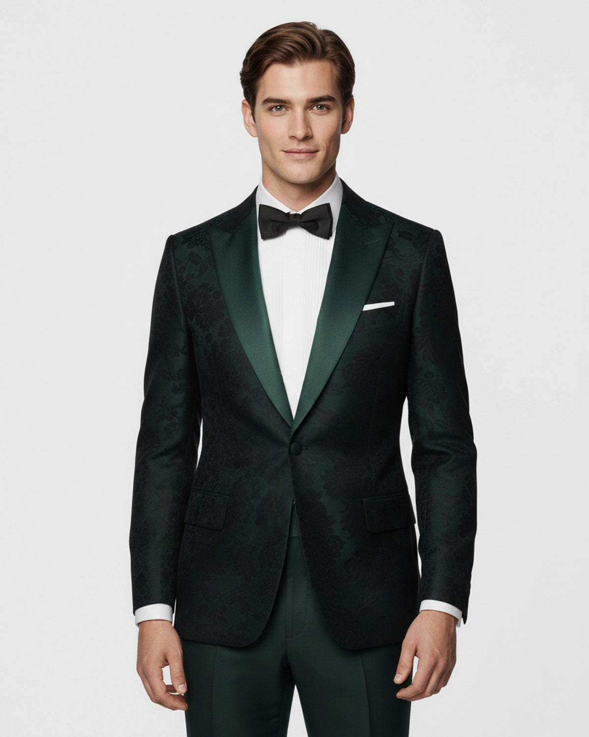 Esmoquin Verde Flores