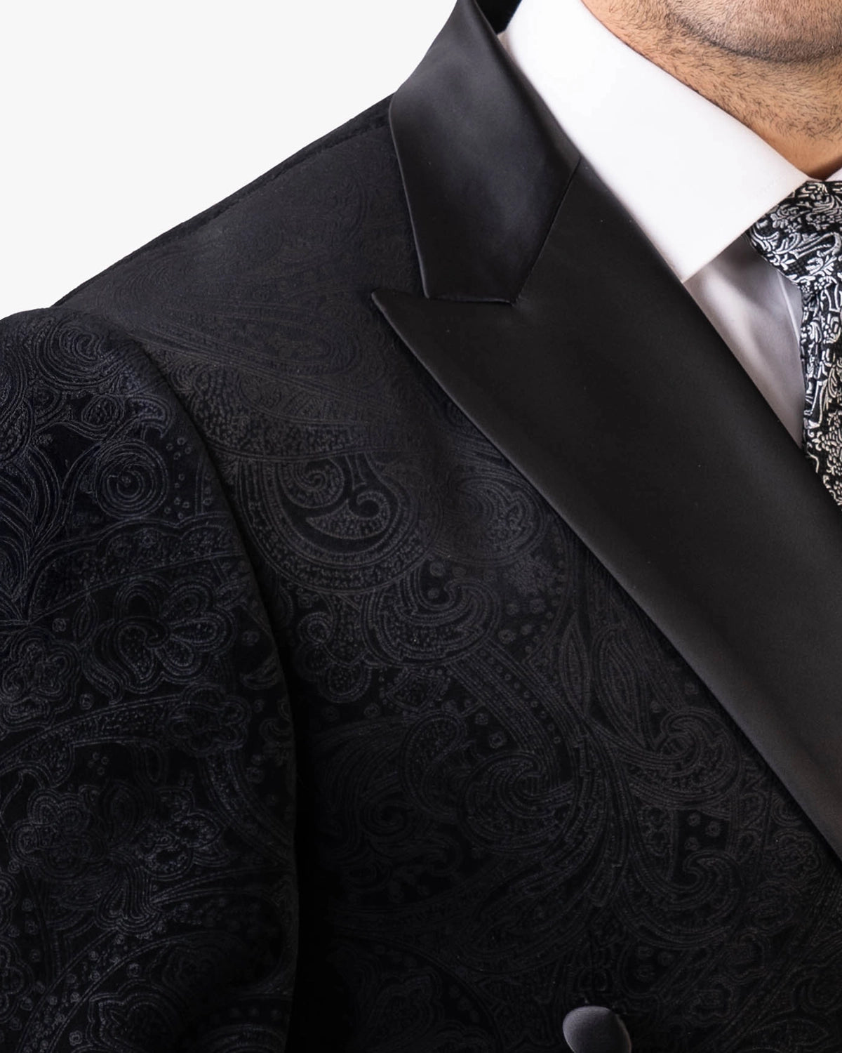 Esmoquin Negro Ante Tramado