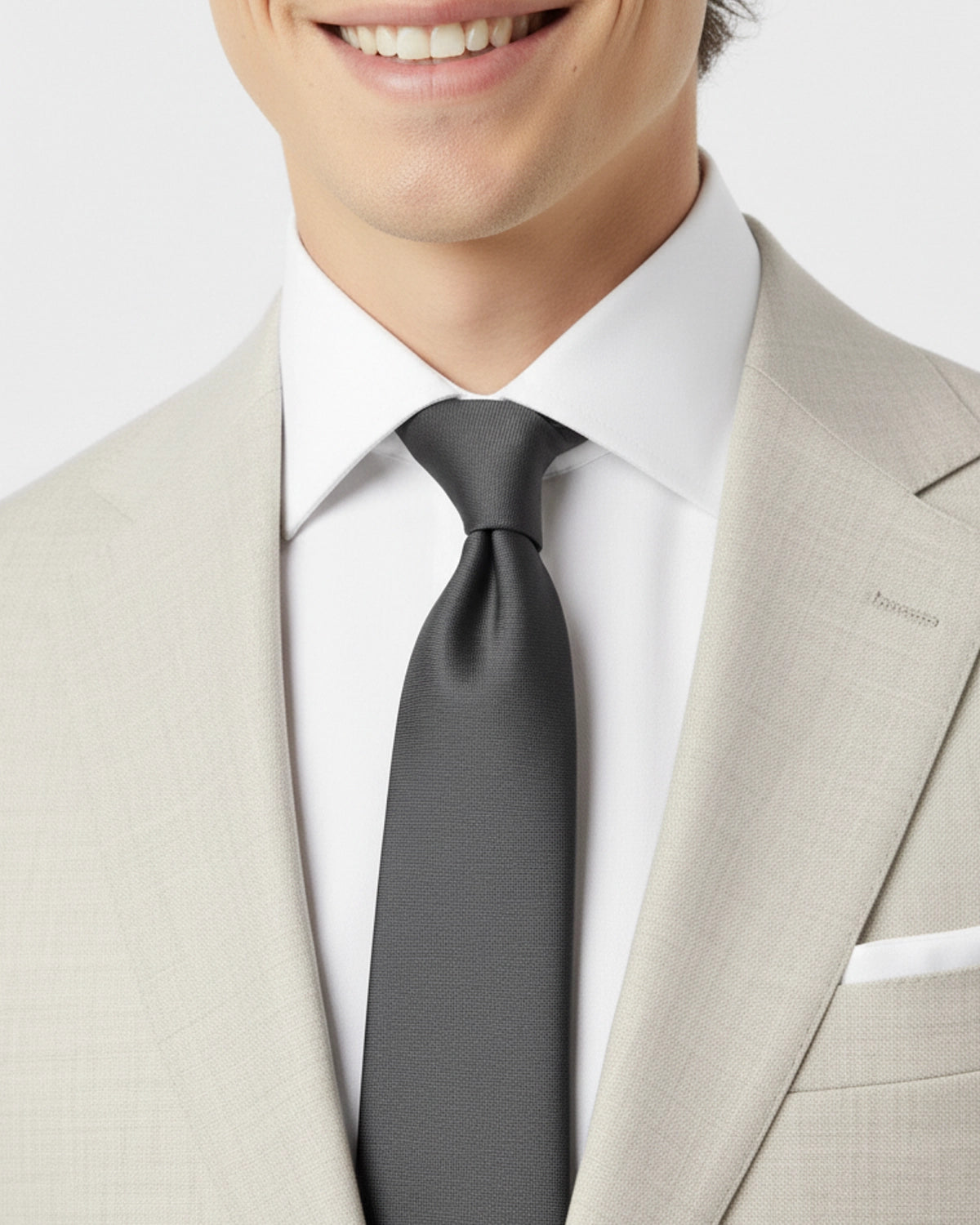 Traje Beige a Medida detalle tejido | Blackpier