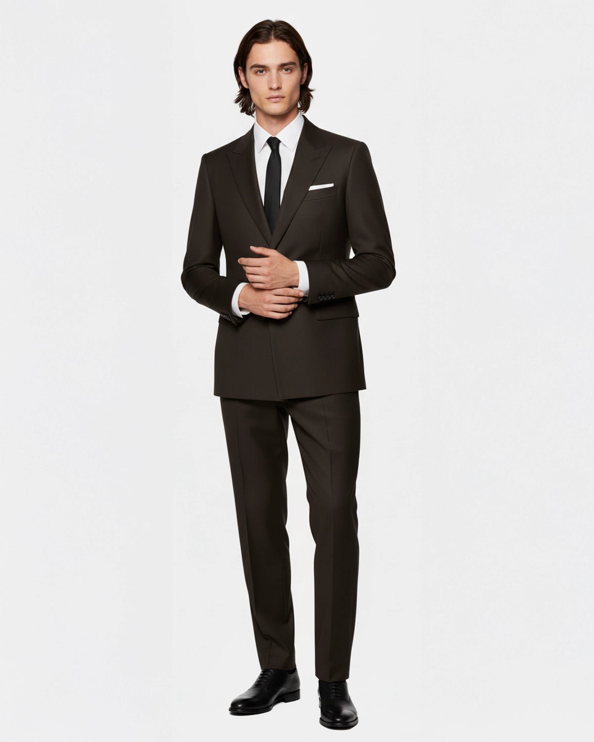Traje Chocolate a Medida detalle tejido | Blackpier