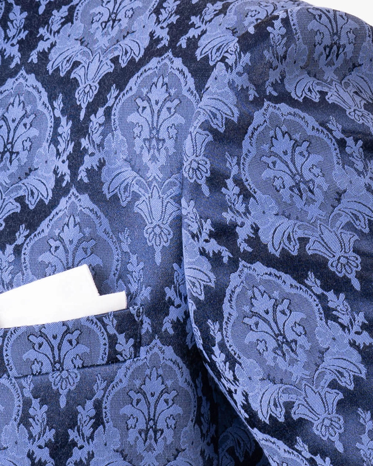 Traje Novio Esptampado Azul