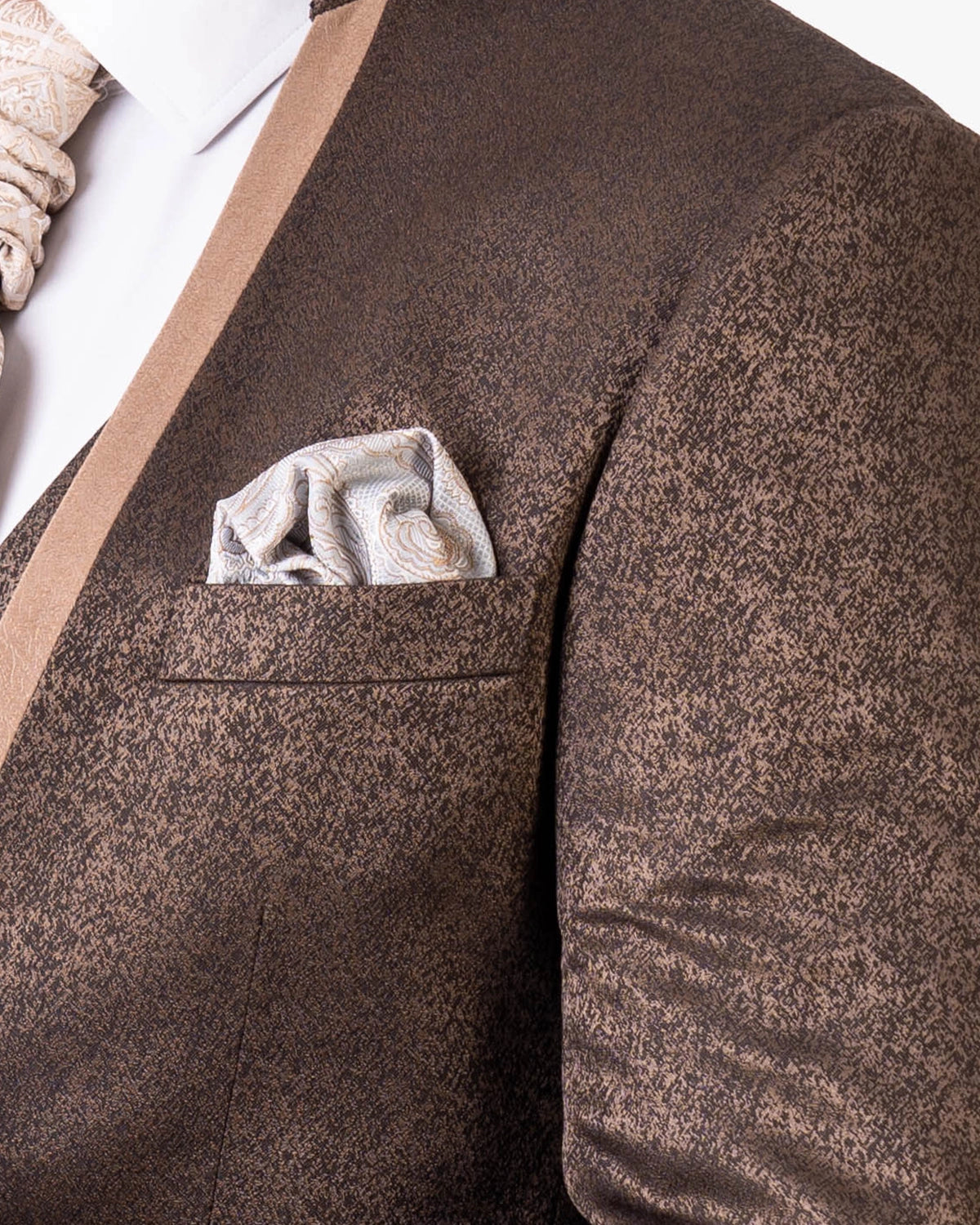 Traje de Novio Italian Mao Marrón