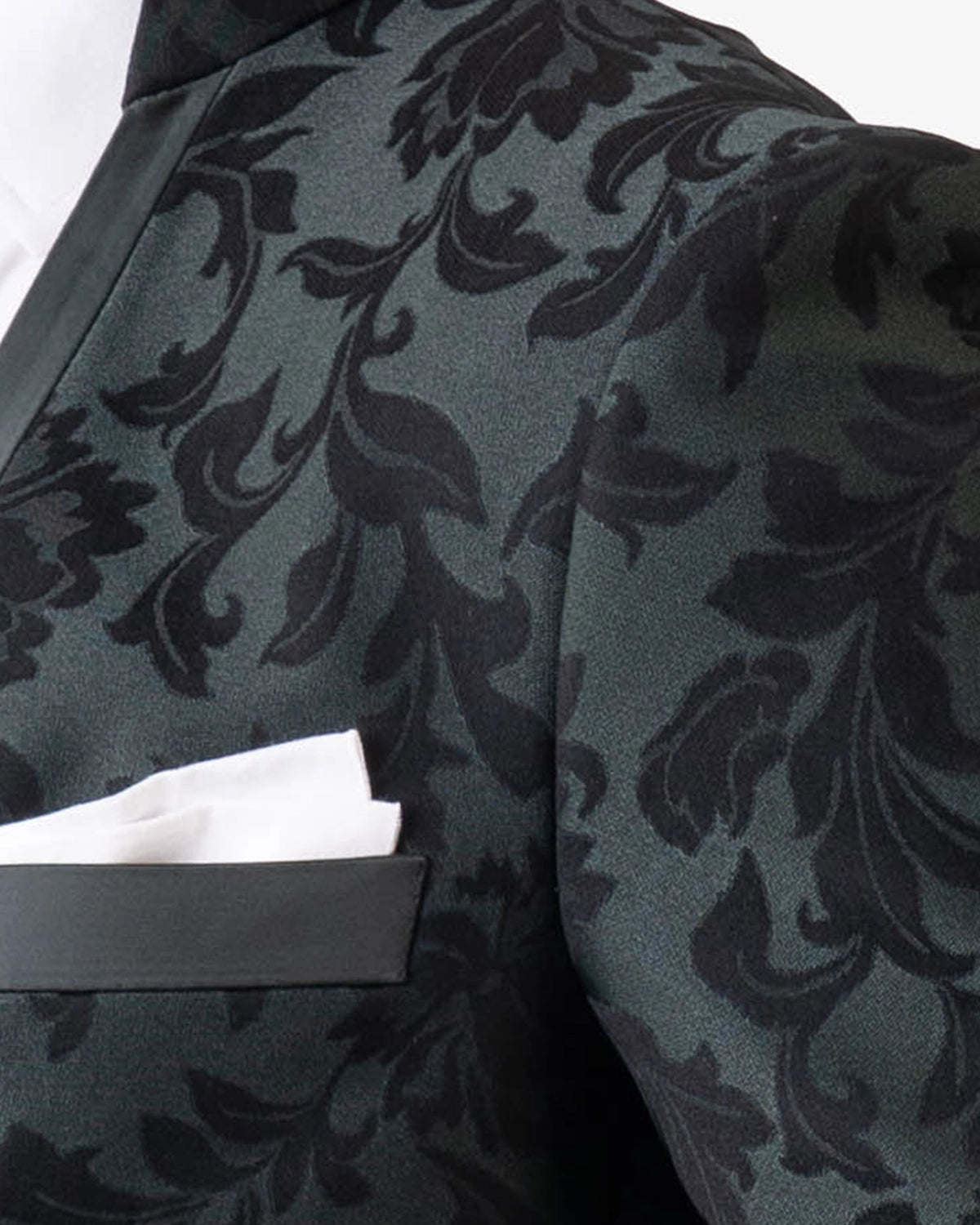 traje novio italian mao verde floral