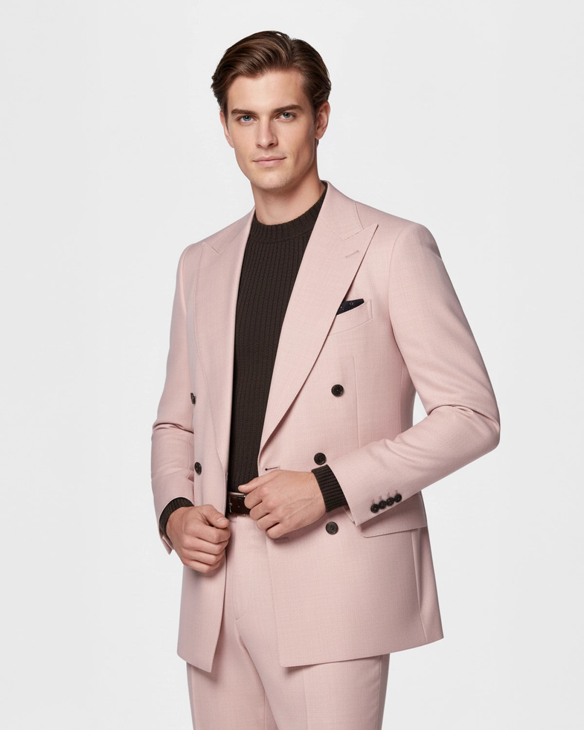 Traje Salmon Cruzado