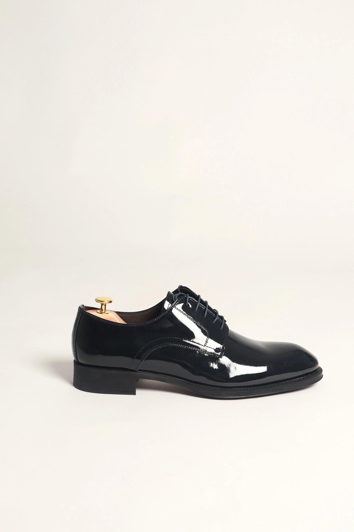 Zapatos Azul Marino Charol detalle tejido | Blackpier