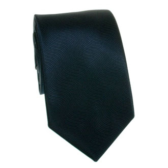 Dark navy blue wavy textured tie