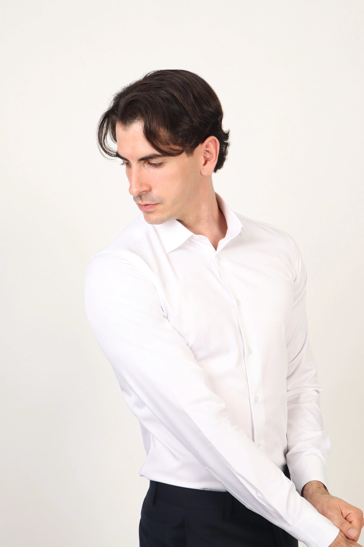 Pack Camisas Blanca y Verde Bambú detalle tejido | Blackpier