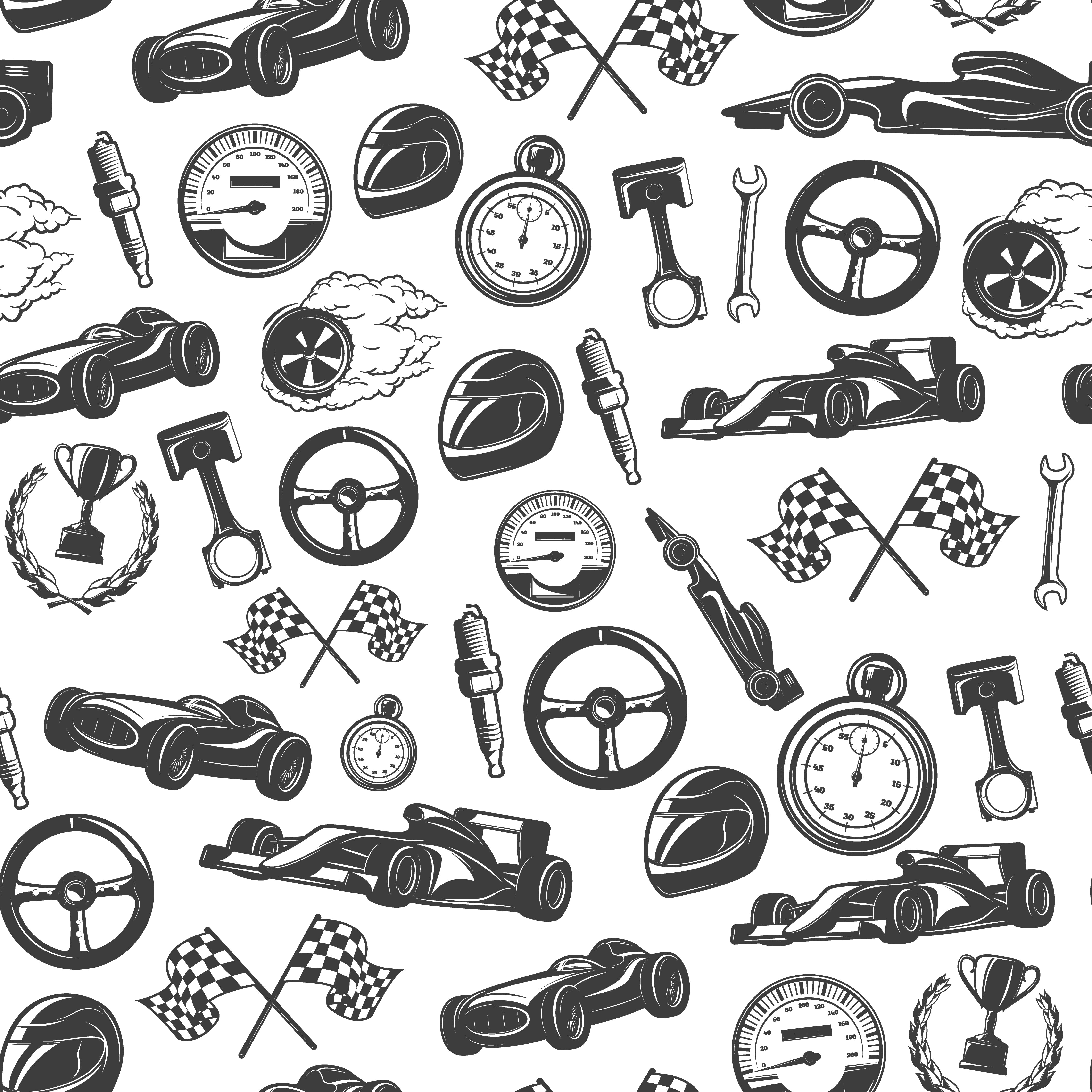 Forro Coches de Carreras Vintage — Motor Retro