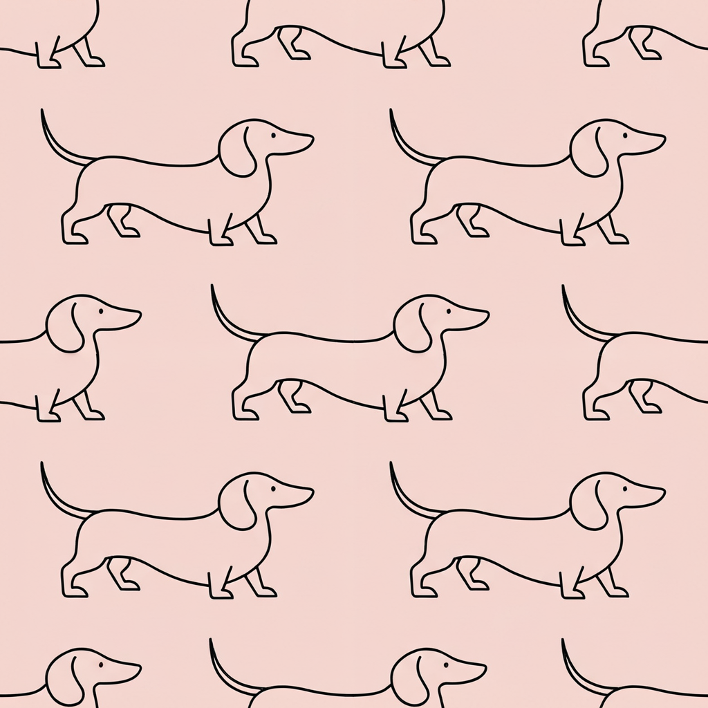 Forro Perros Salchicha — Line Art