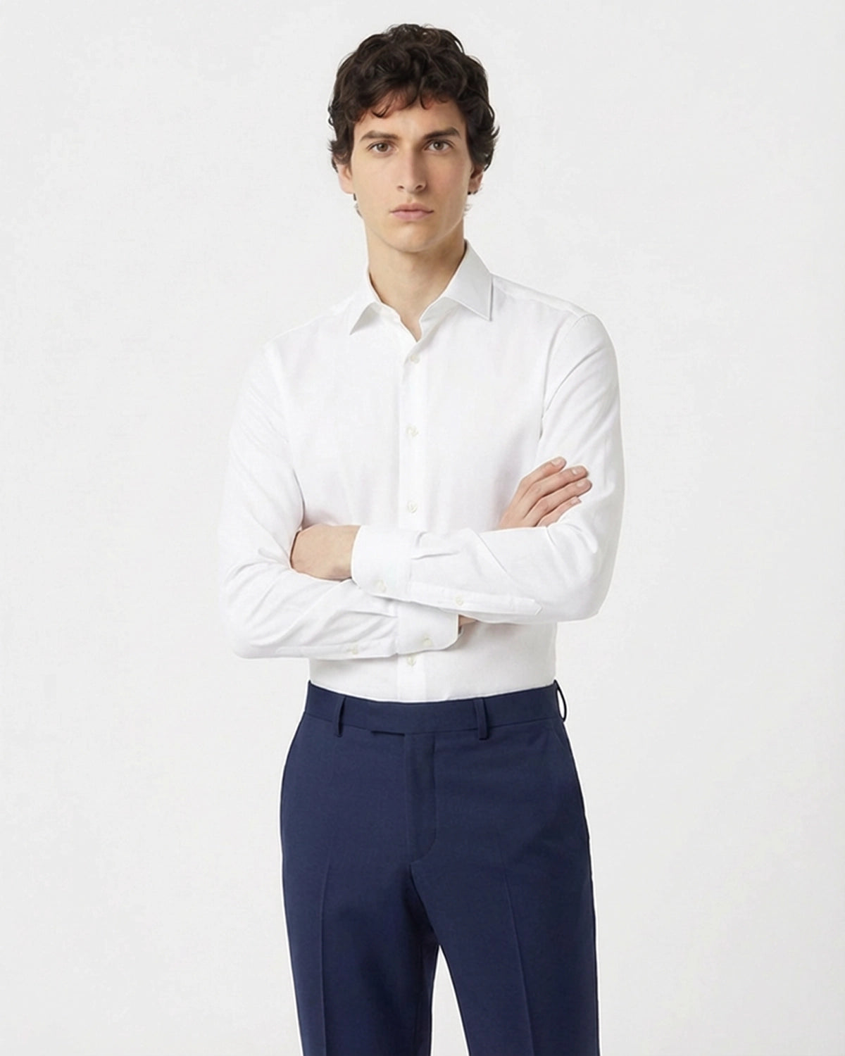 Camisa a Medida Blanca en Oxford Premium: Textura, Resistencia y Versatilidad