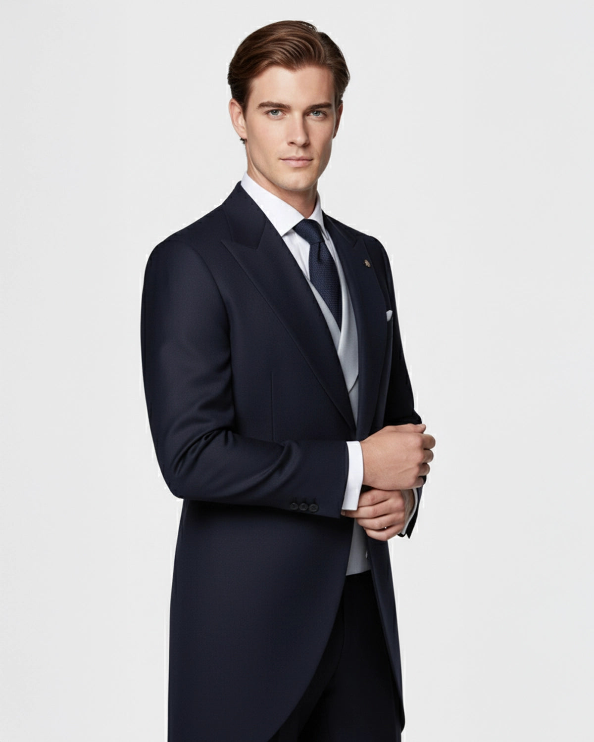 Chaque Azul Marino con Chaleco Gris