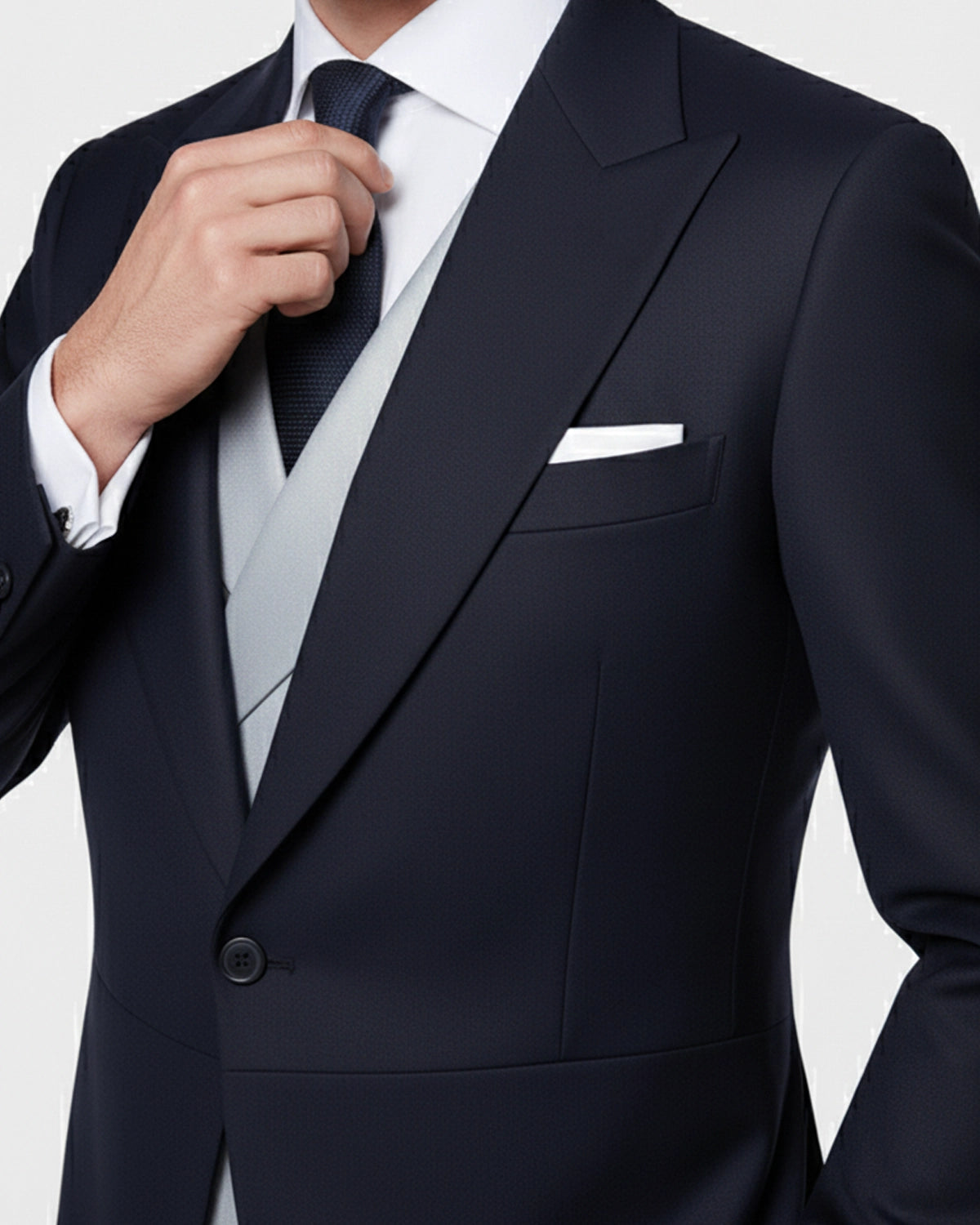 Chaque Azul Marino con Chaleco Gris