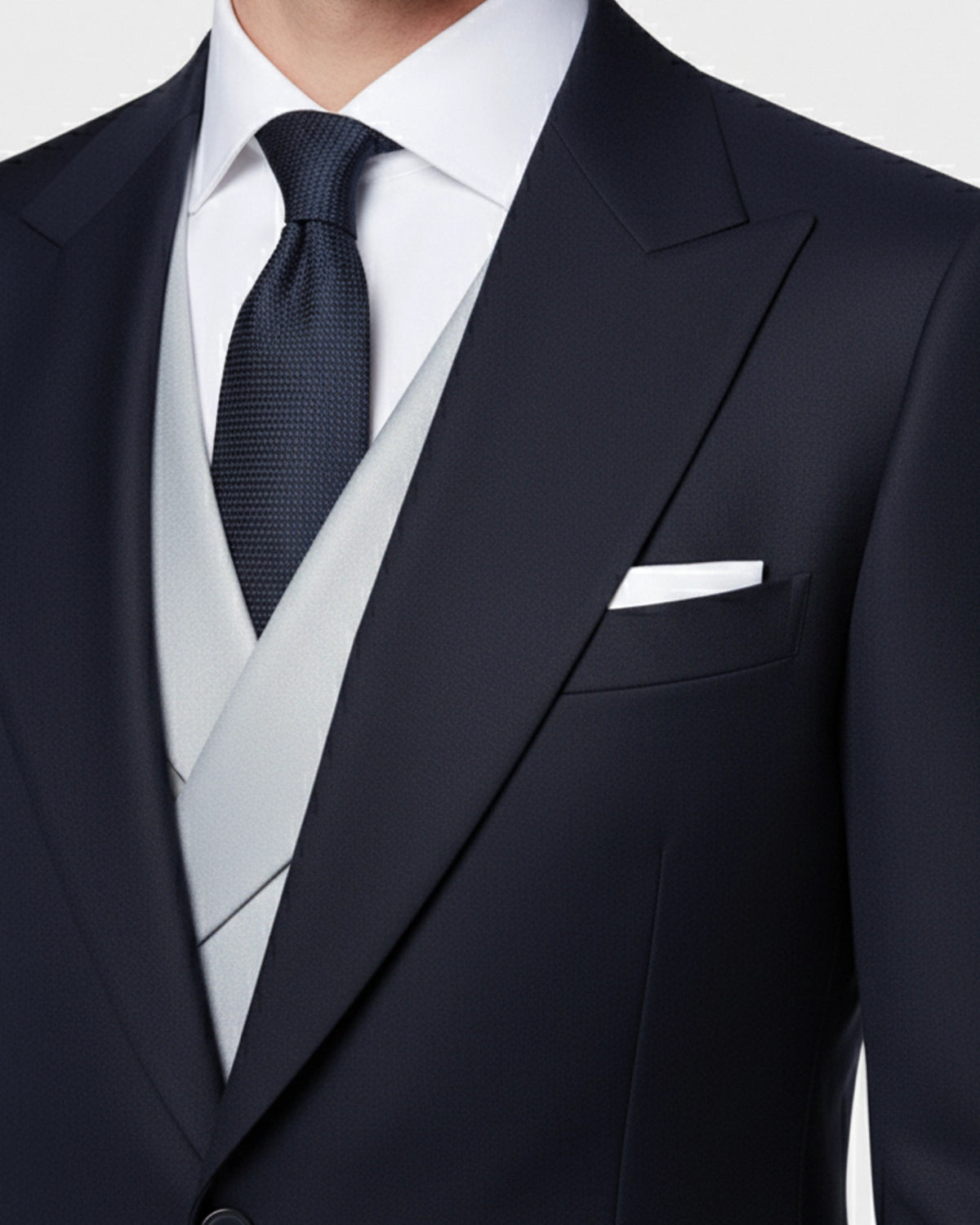 Chaque Azul Marino con Chaleco Gris