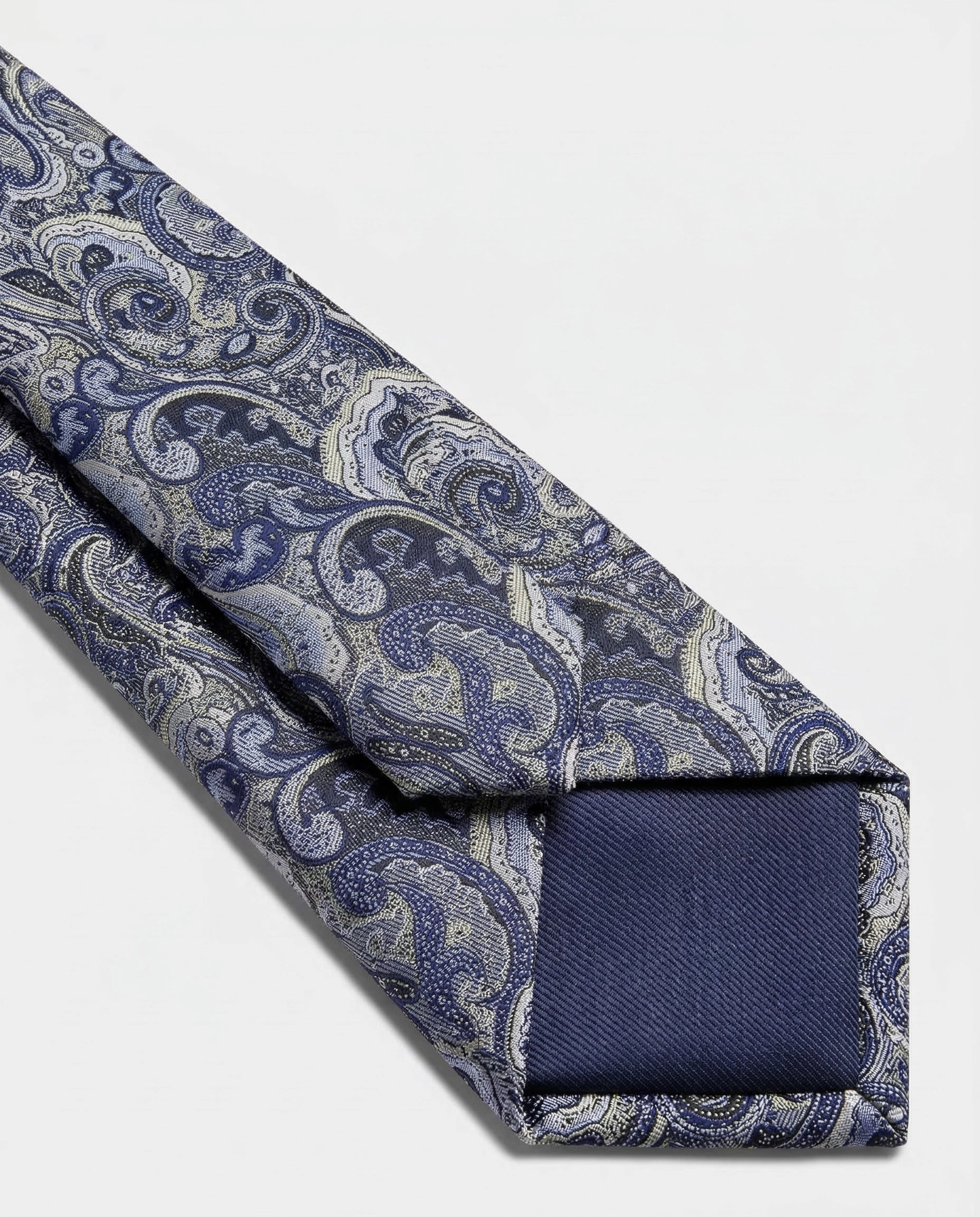 Corbata Azul con Diseño Cachemir