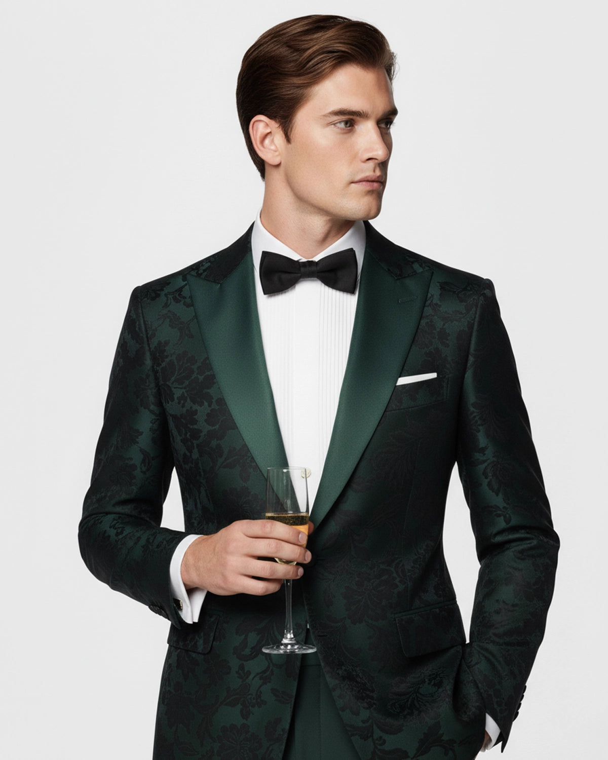 Esmoquin  Verde Flores