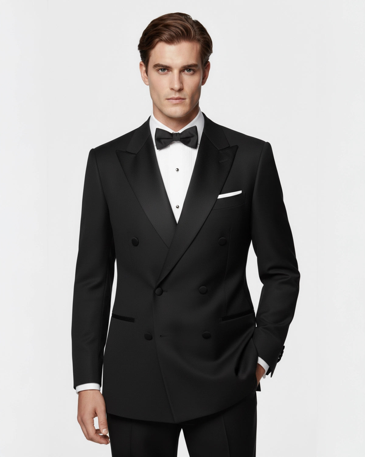 Esmoquin Negro Cruzado