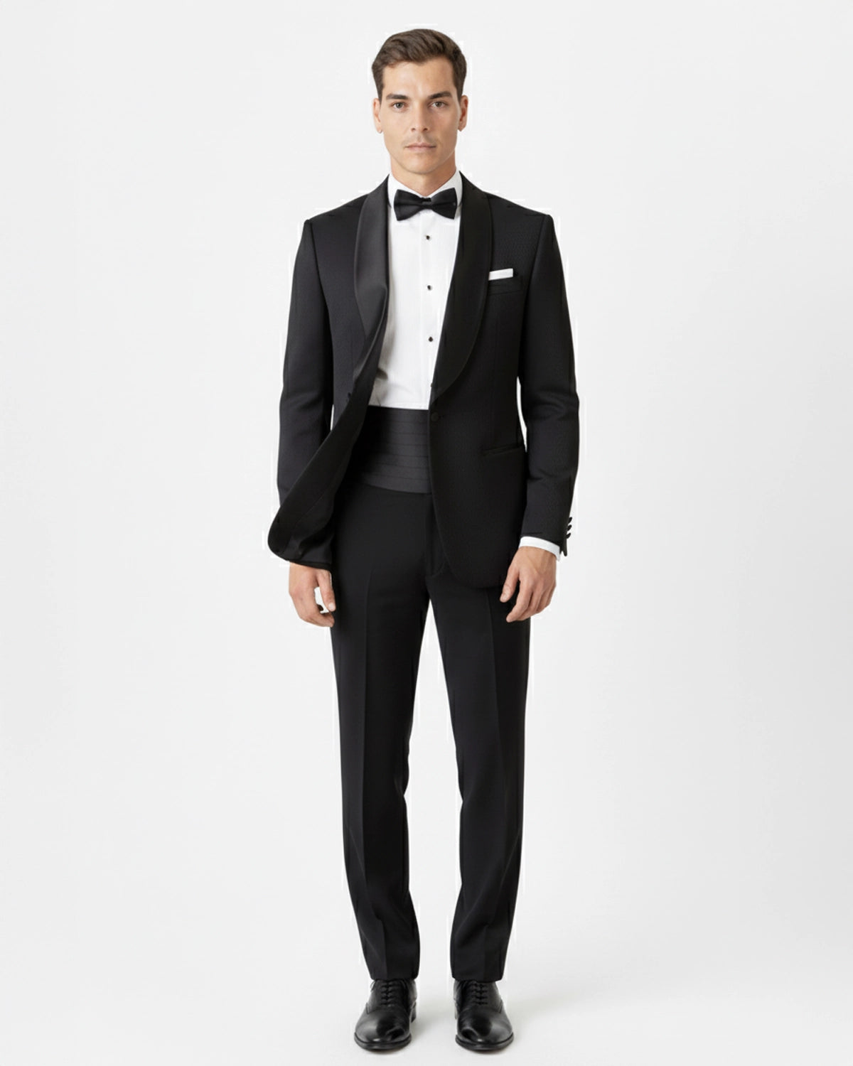 Esmoquin Negro con Trama