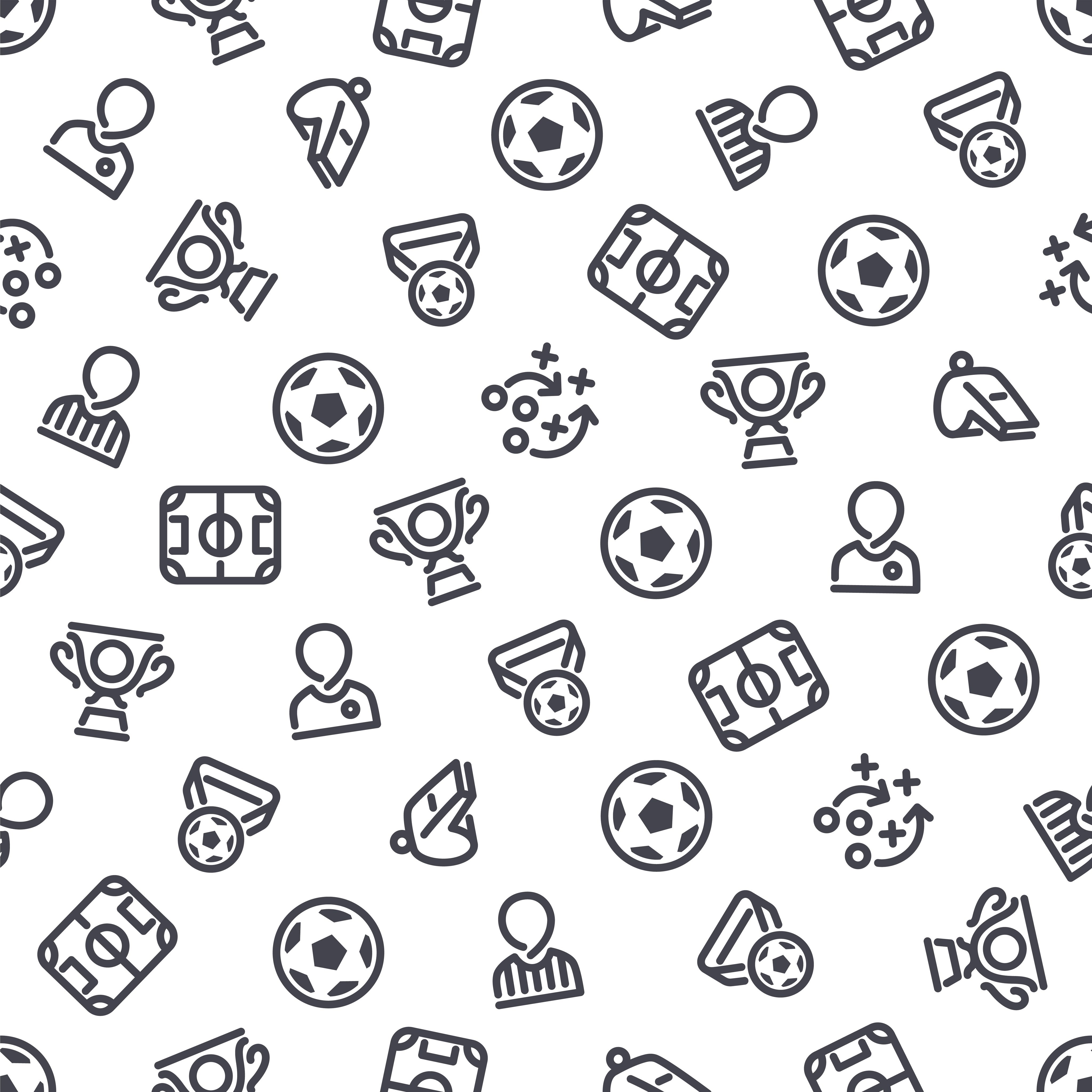 Forro Fútbol Line Art — Iconos Minimalistas