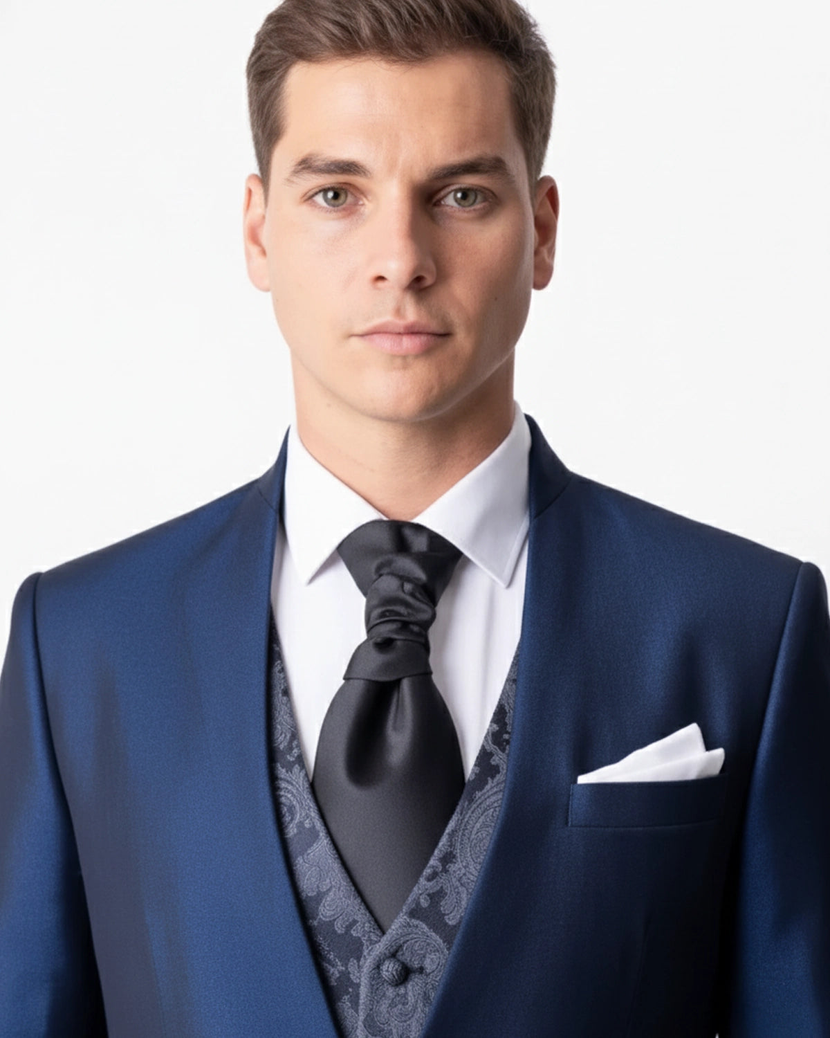 Traje Italian Mao Azul