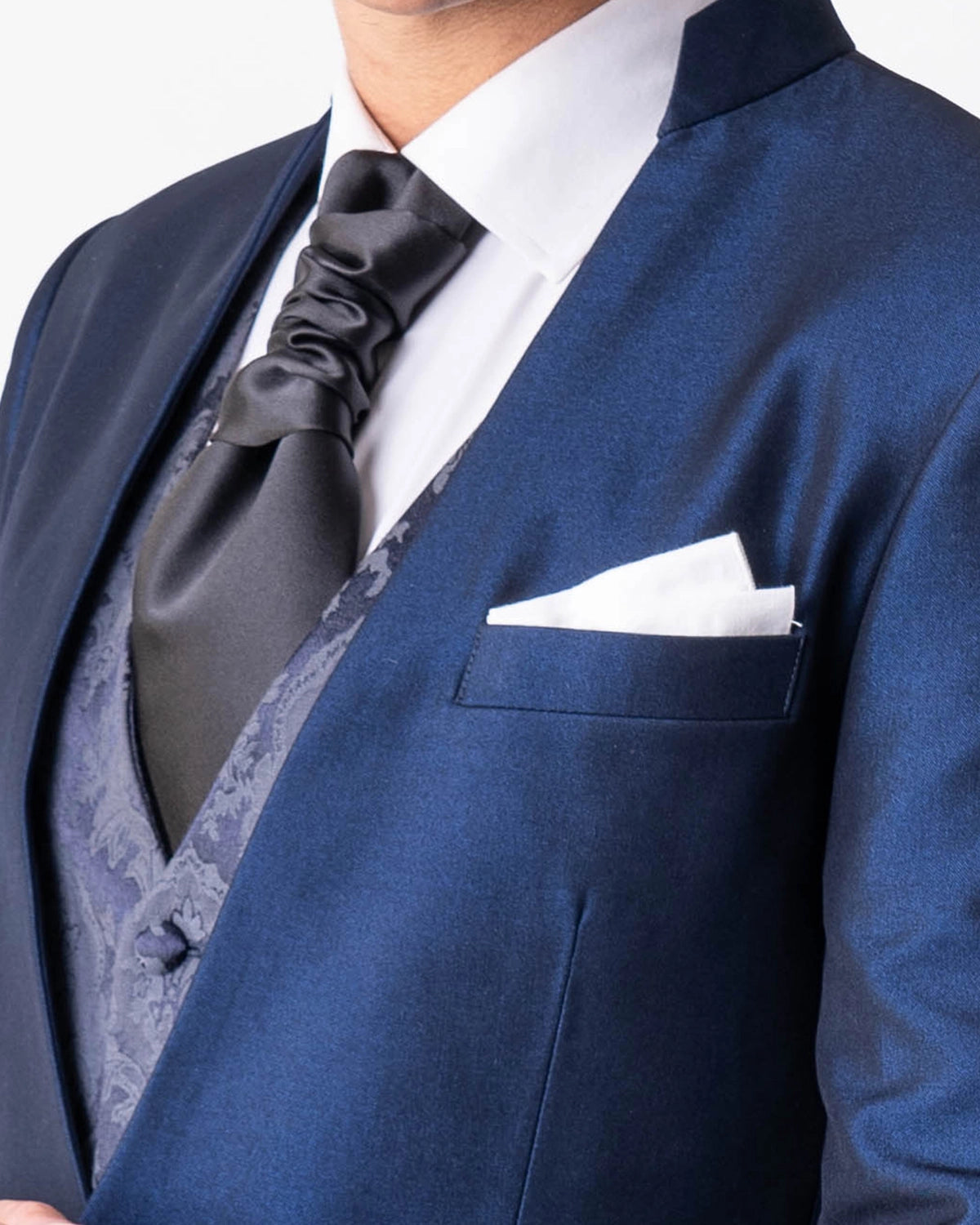 Traje Italian Mao Azul