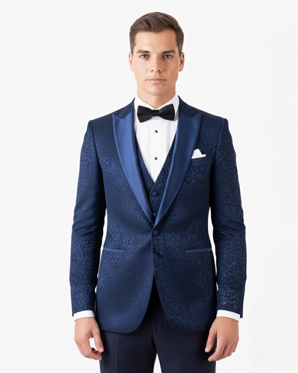 Esmoquin Azul Estampado