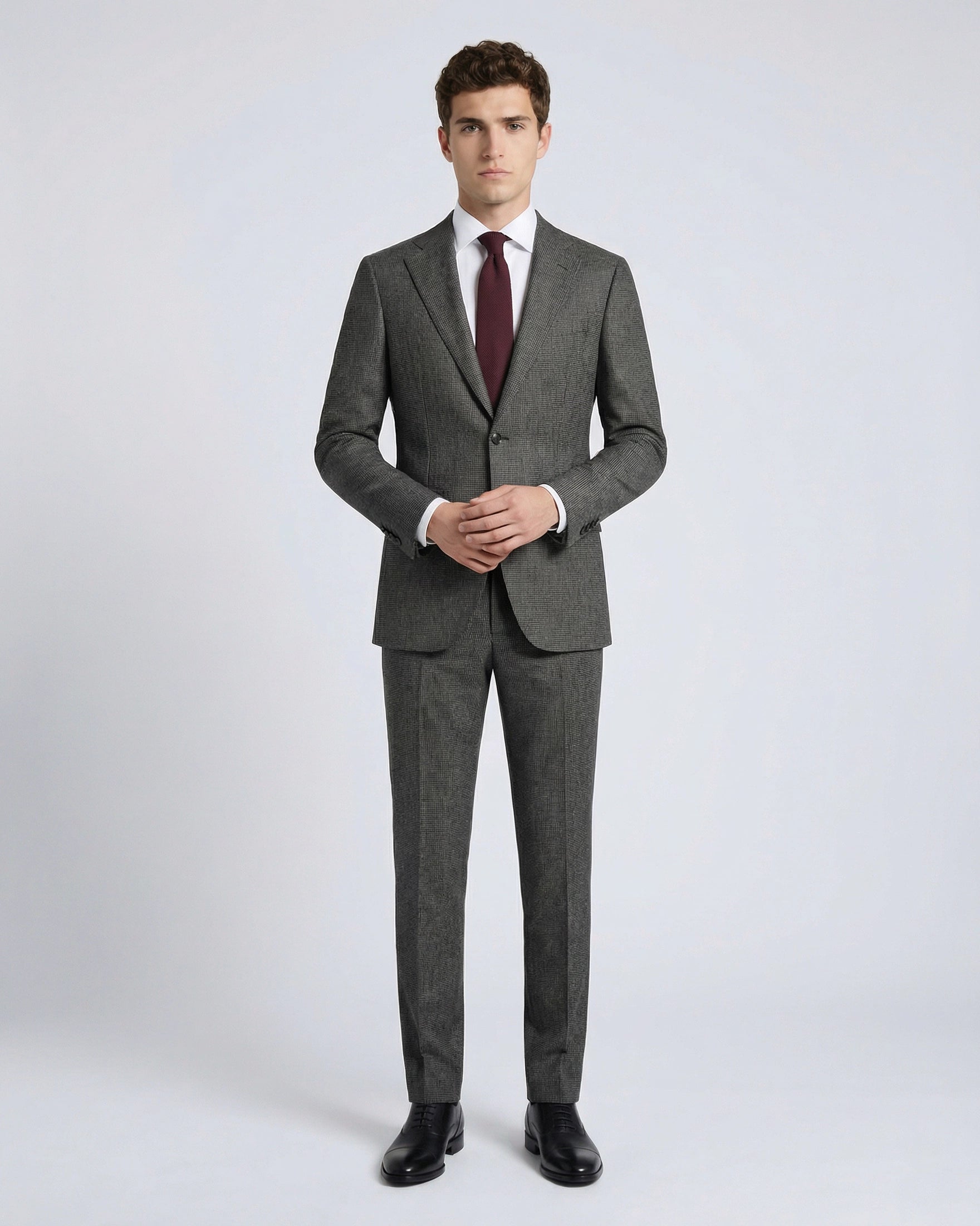 Traje Gris Pata de Gallo detalle tejido | Blackpier