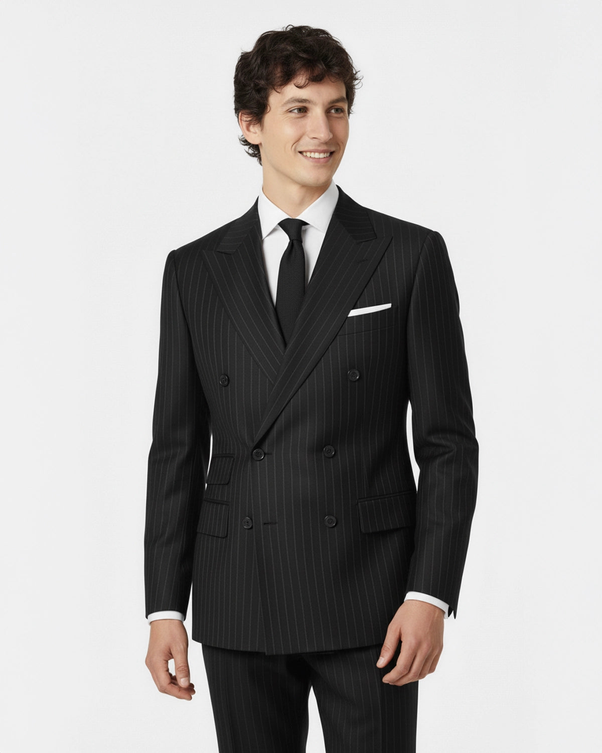 Traje Negro A Rayas A Medida Blackpier Traje Negro A Rayas A Medida Blackpier