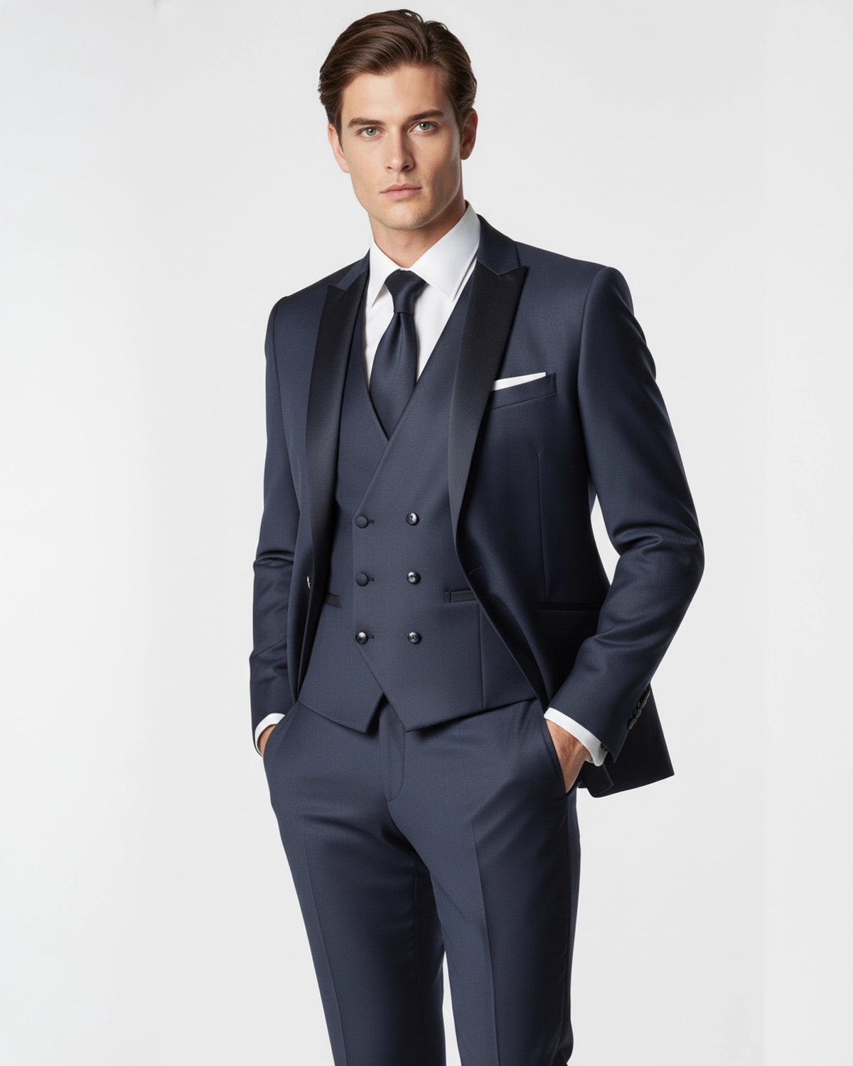 Trajes de Novio Azul Marino