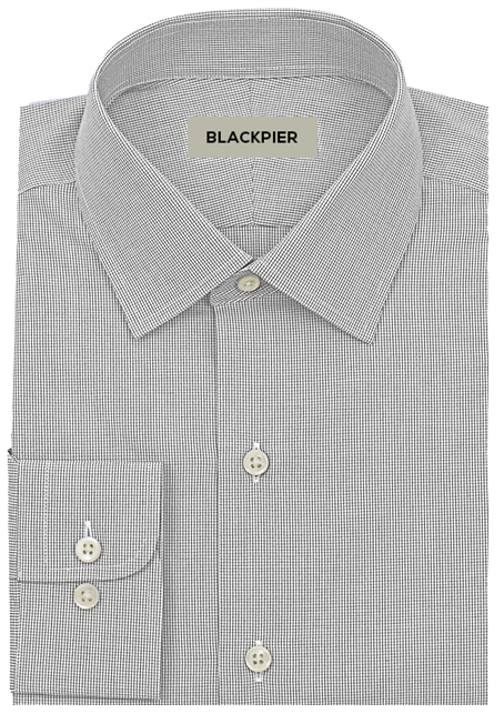 Anémona de mar evaluar orar Camisa cuadros pequeños negros para hombre - Blackpier.com