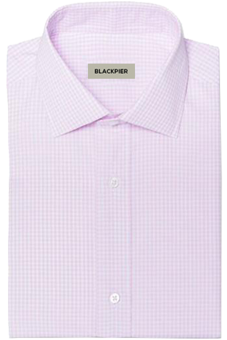 canal patrimonio segmento Camisa cuadros rosa claro para hombre - Blackpier.com
