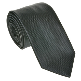 Black solid tie