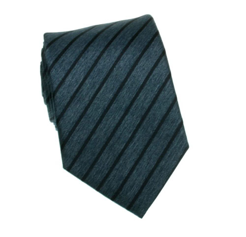 Cobalt blue with black striped tie