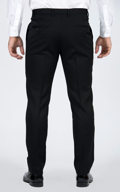 Basic Black Custom Suit - Back pants
