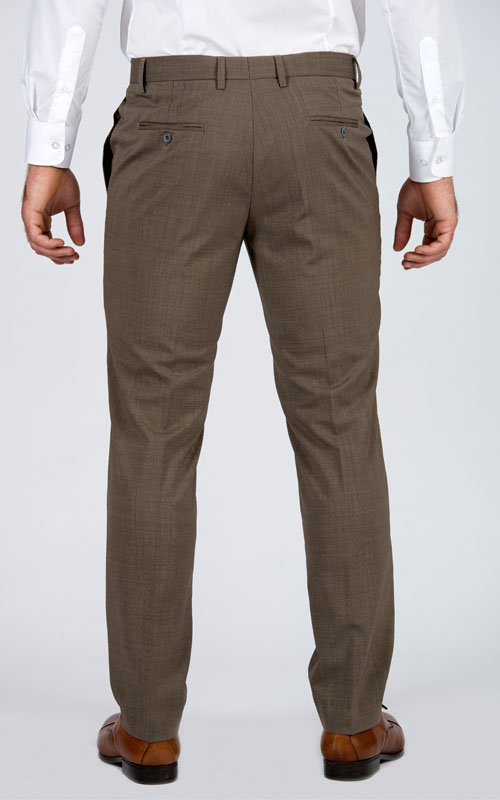 Basic Brown Custom Suit - Back pants