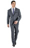 Premium Striped Light Grey Custom Suit for man - Blackpier.com